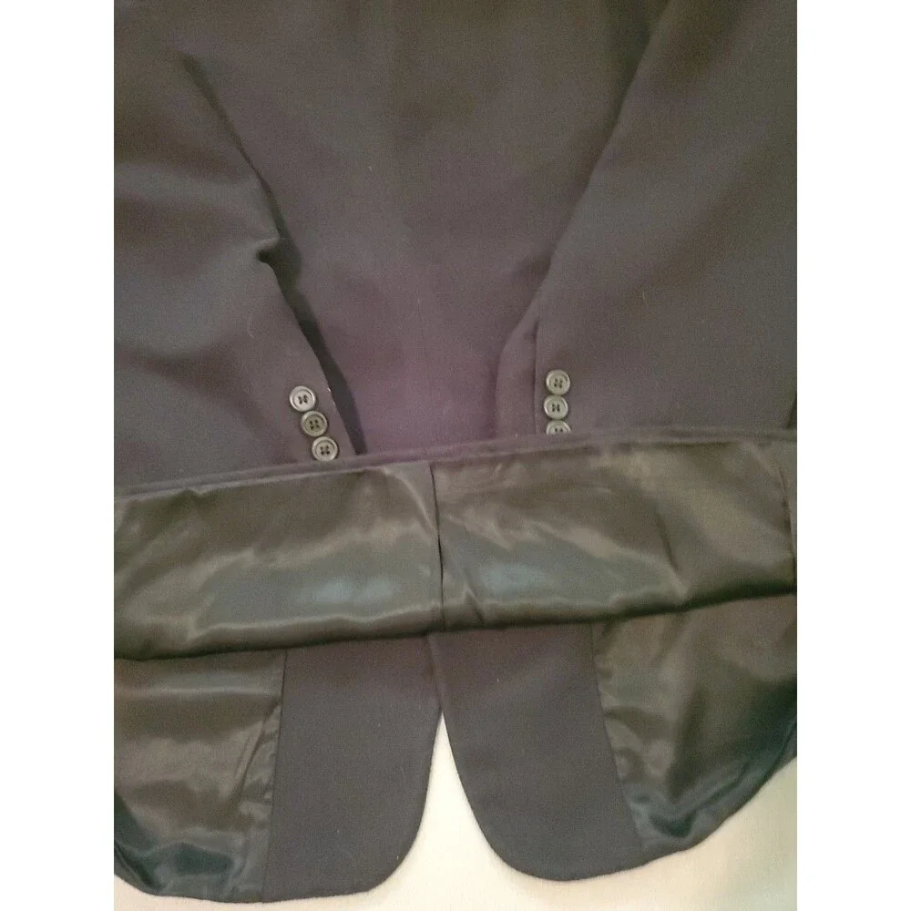 VTG Jhane Barnes Men's Black Suede Blazer Sportcoat Jacket 46L
